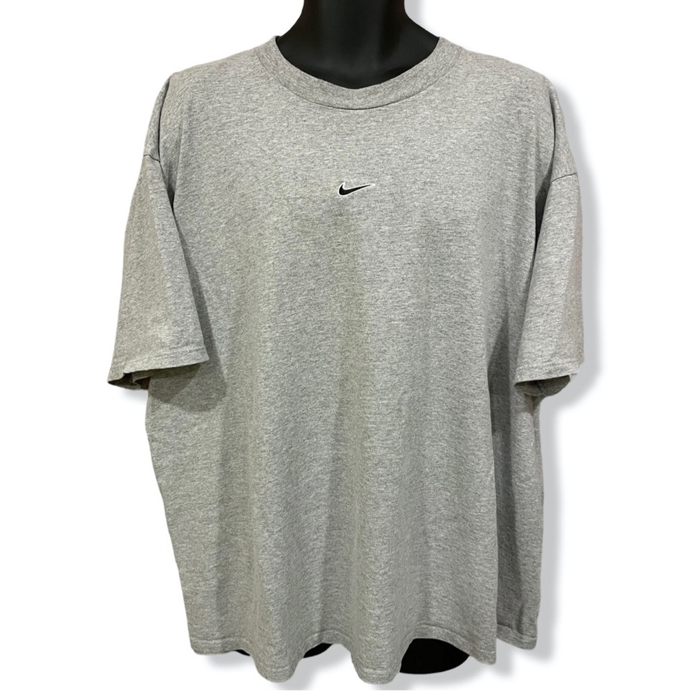 Vintage Early 90s Grey Tag Embroidered Nike Middle Swoosh T-Shirt